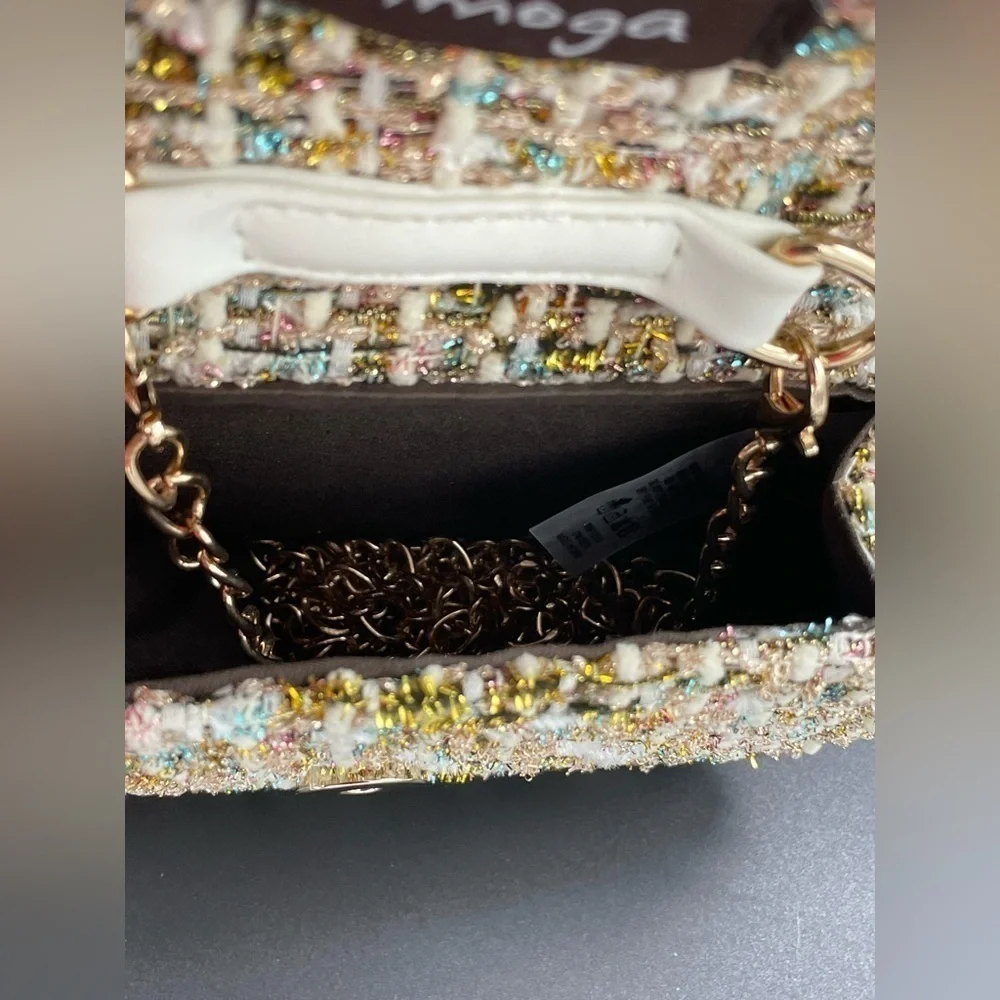 NEW Imoga Kids Tweed Chain Crossbody Bag